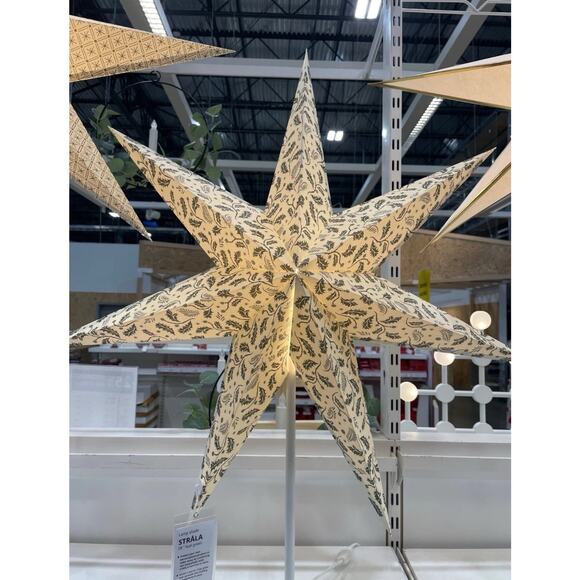 Ikea STRALA Star pendant lamp shade star leaf green 28 " 005.630.33 - NEW - Picture 5 of 5